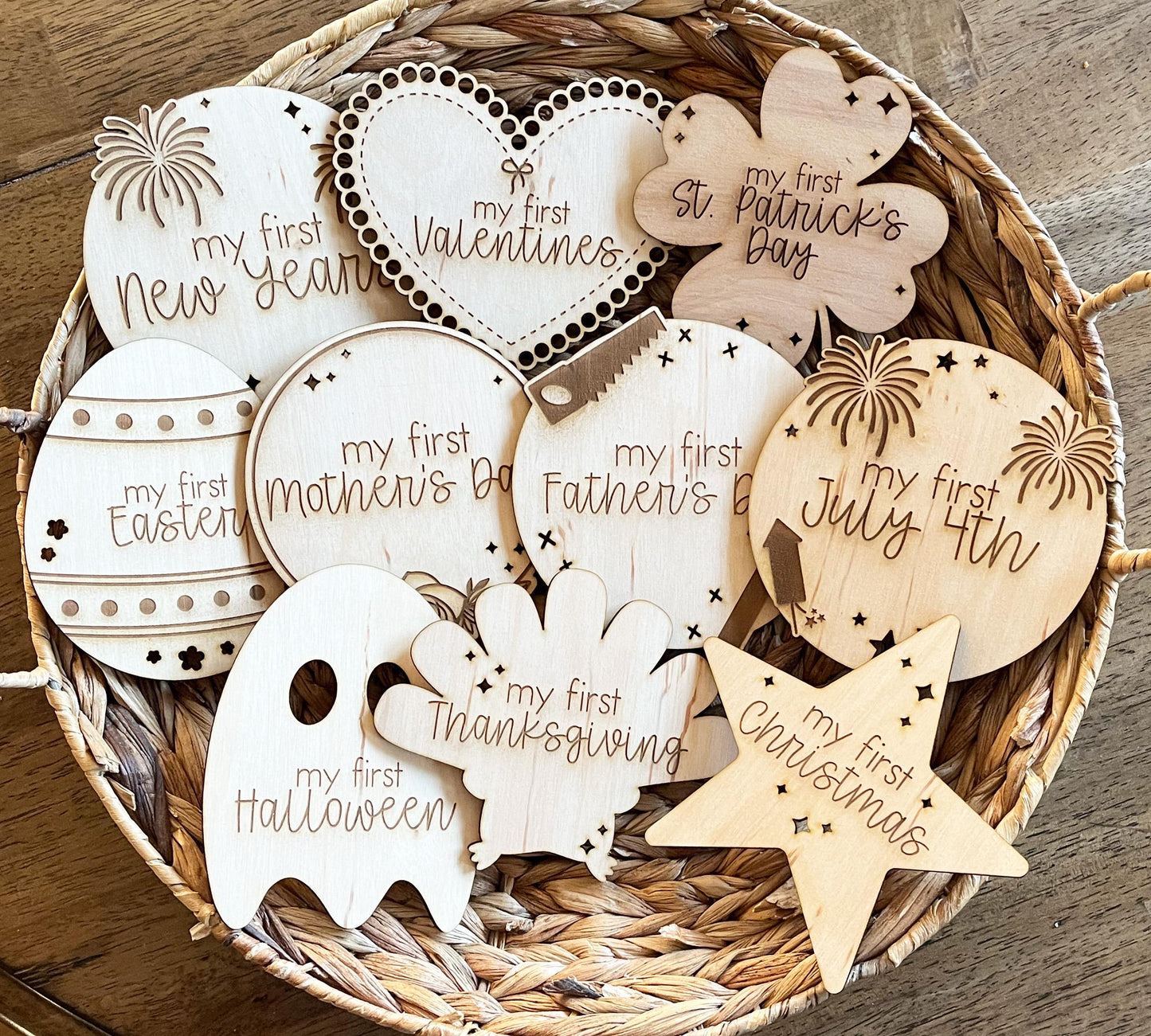 Baby Holiday Milestones Photo Prop