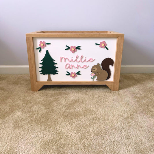 Squirrel & Wildflower Toy Chest