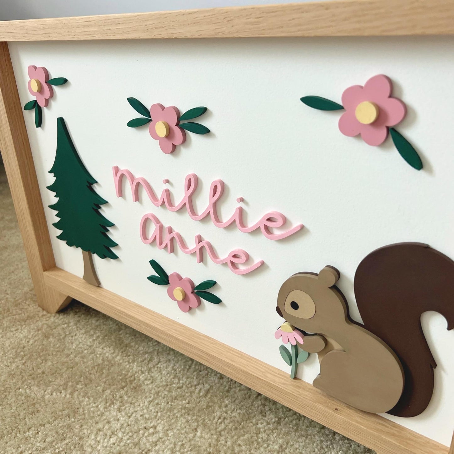 Squirrel & Wildflower Toy Chest