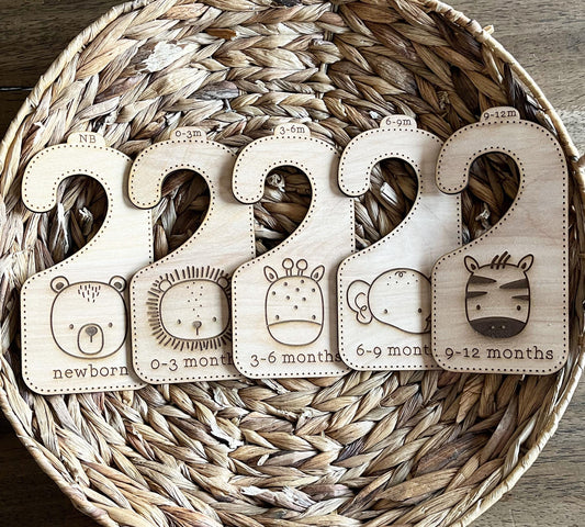 Safari Animals Baby Closet Organizers