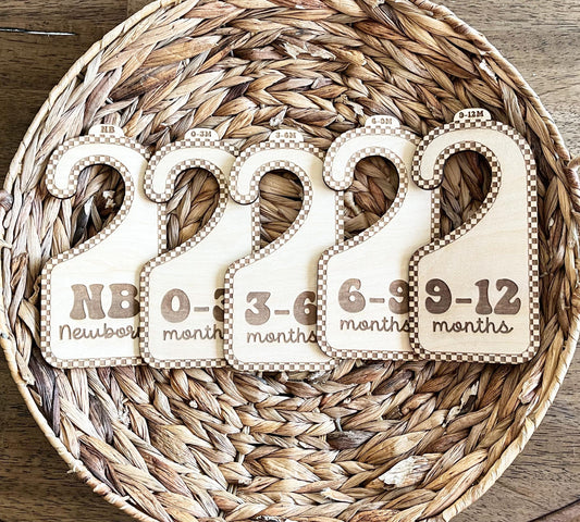 Checkered Baby Closet Organizers