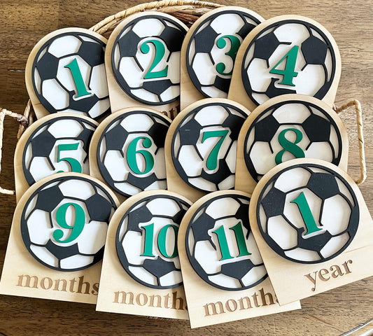 Soccer Monthly Milestone Marker