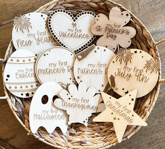 Baby Holiday Milestones Photo Prop