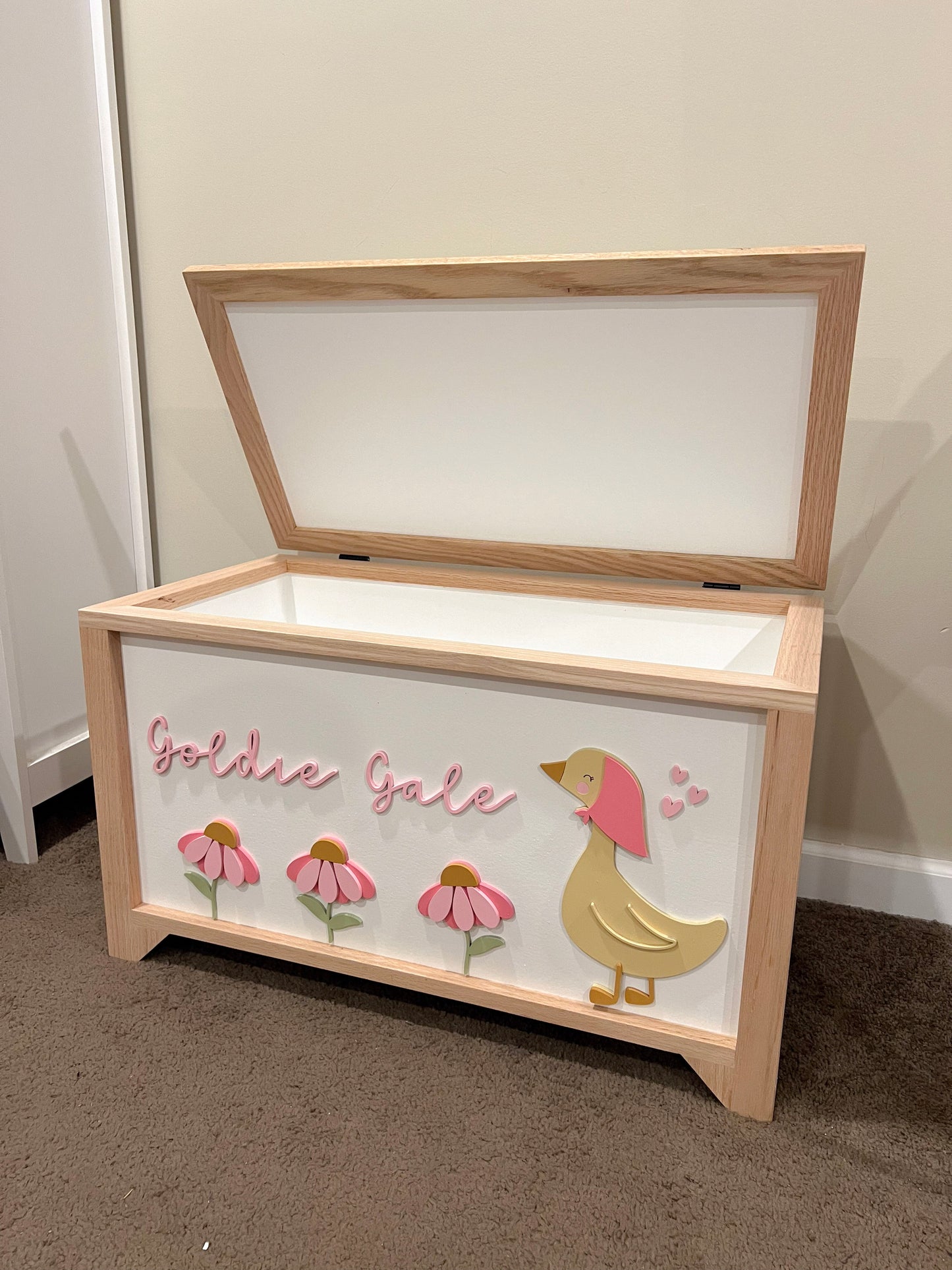 Large Daisy and Goose Toy Chest