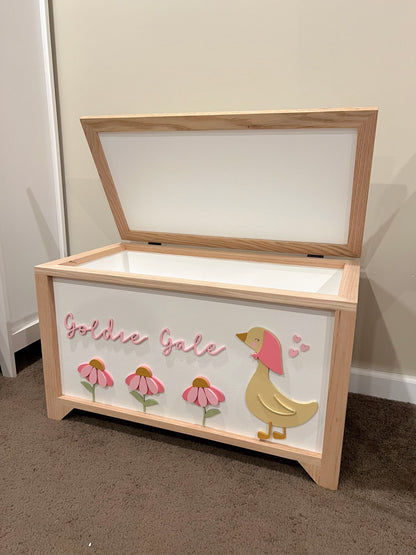 Large Daisy and Goose Toy Chest