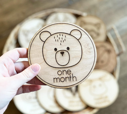 Woodland Animals Monthly Milestone Marker