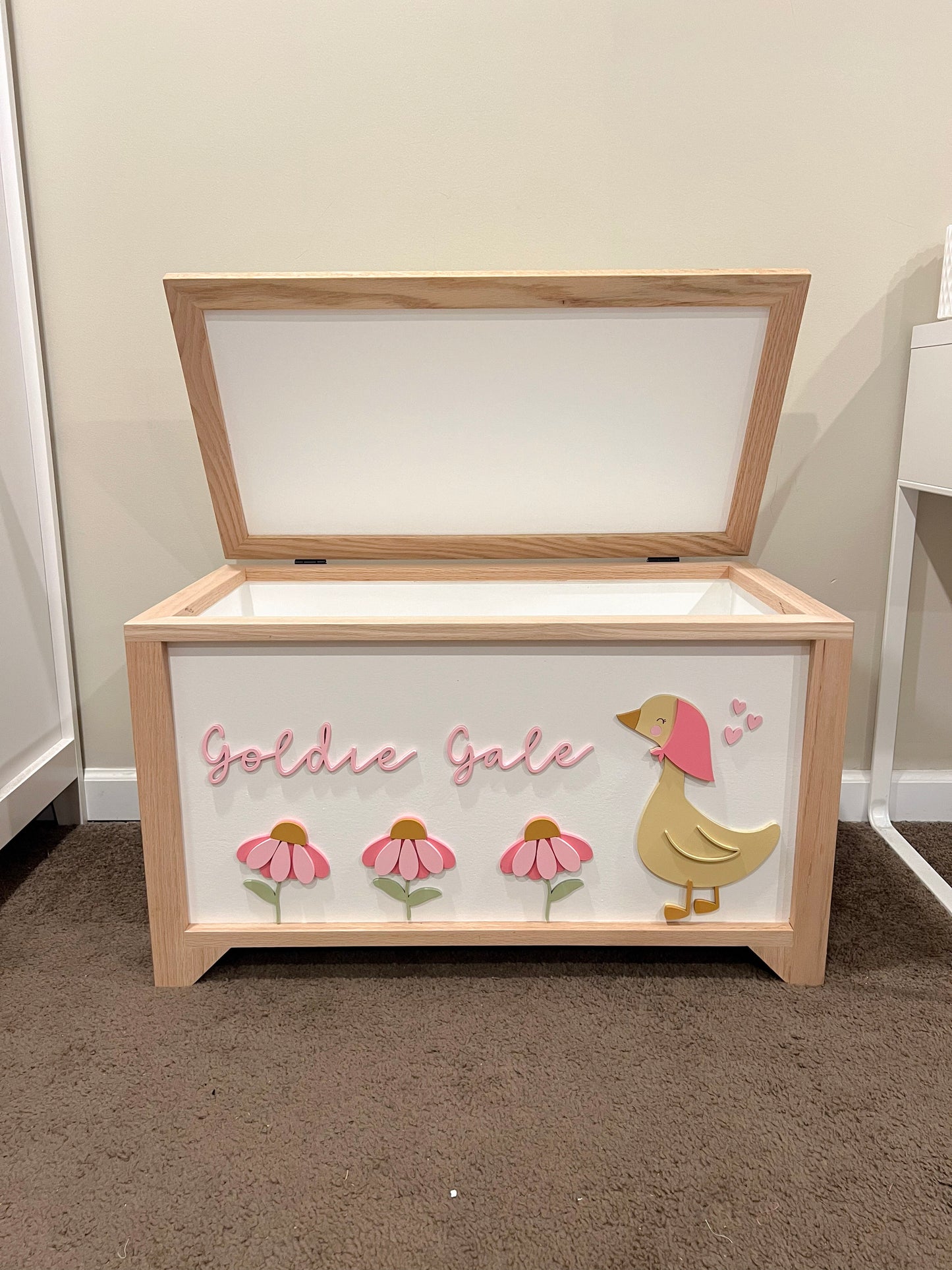 Large Daisy and Goose Toy Chest