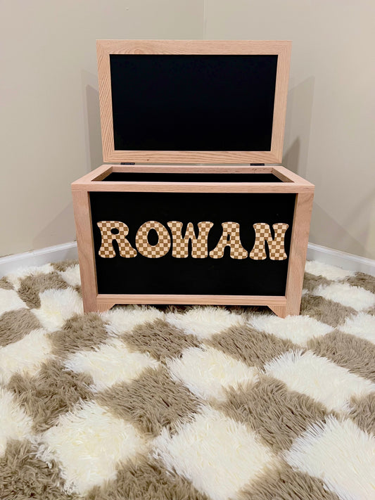 Checkered Letter Toy Chest