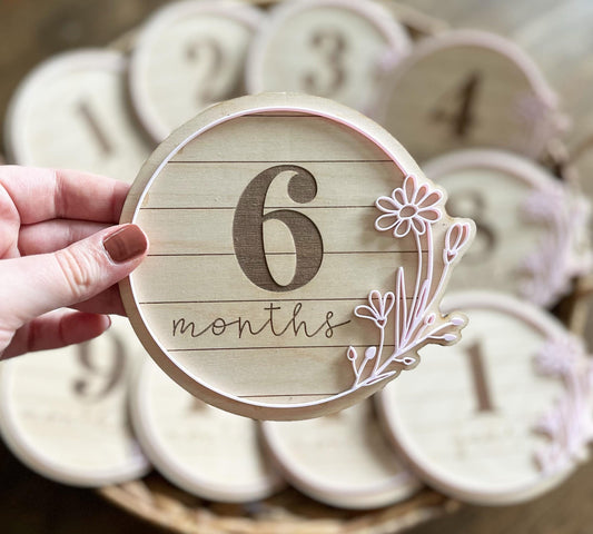 Wildflowers Monthly Milestone Marker