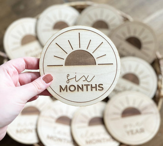 Boho Sun Monthly Milestone Markers