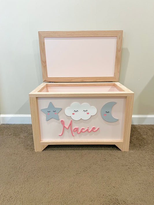 Moon,Stars and Clouds Toy Chest