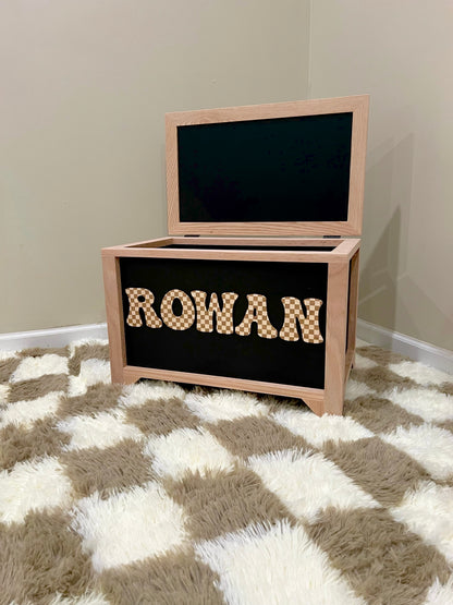 Checkered Letter Toy Chest