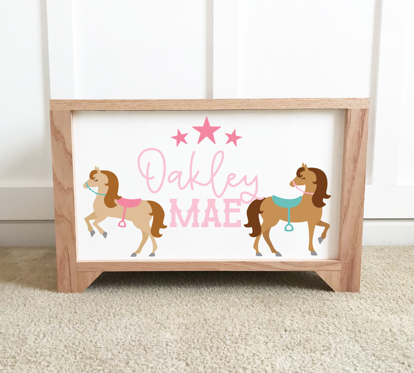 Horse/Cowgirl Toy Chest (Website Exclusive Design)