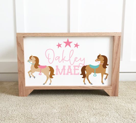 Horse/Cowgirl Toy Chest