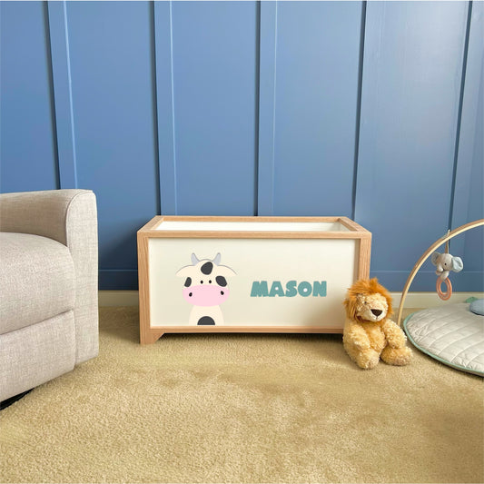 Cow with Name Toy Chest