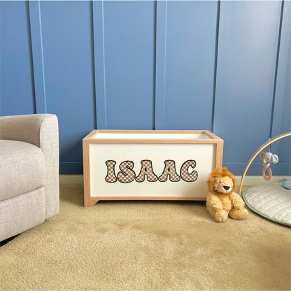 XL Checkered Toy Chest