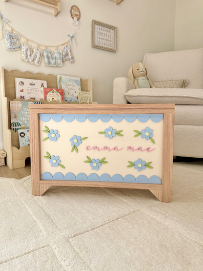 Scallop Wildflower Toy Chest