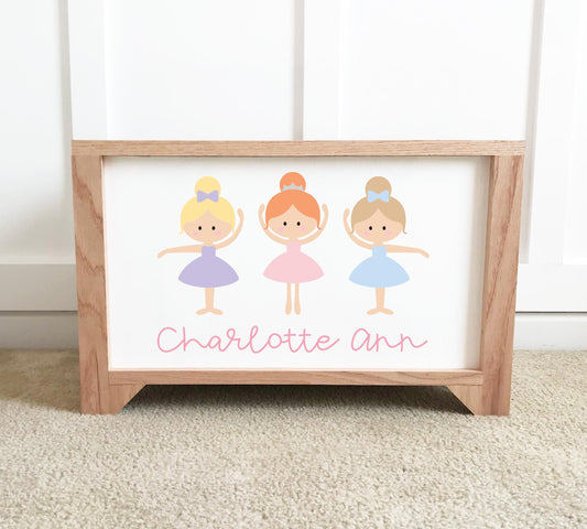 Ballerina Personalized Toy Box