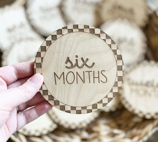 Checkered Pattern Monthly Milestone Marker