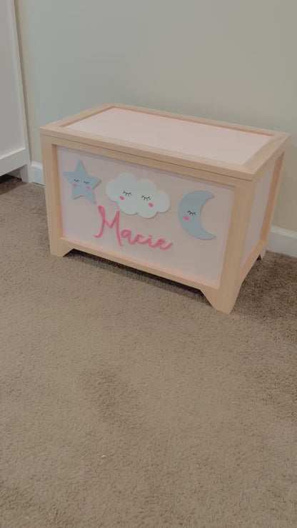 Moon,Stars and Clouds Toy Chest